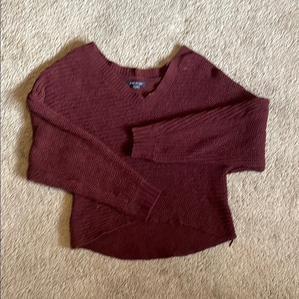 Women's American Eagle Burgundy Sweater size xs